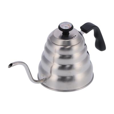Kávovar z nerezové oceli 1200 ml s teploměrem, husí krk, ruční kávovar, kávové náčiní