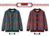 Women's Fleece-Lined Knitted Cardigan - Warm Autumn Winter Jacket for Elderly Ladies