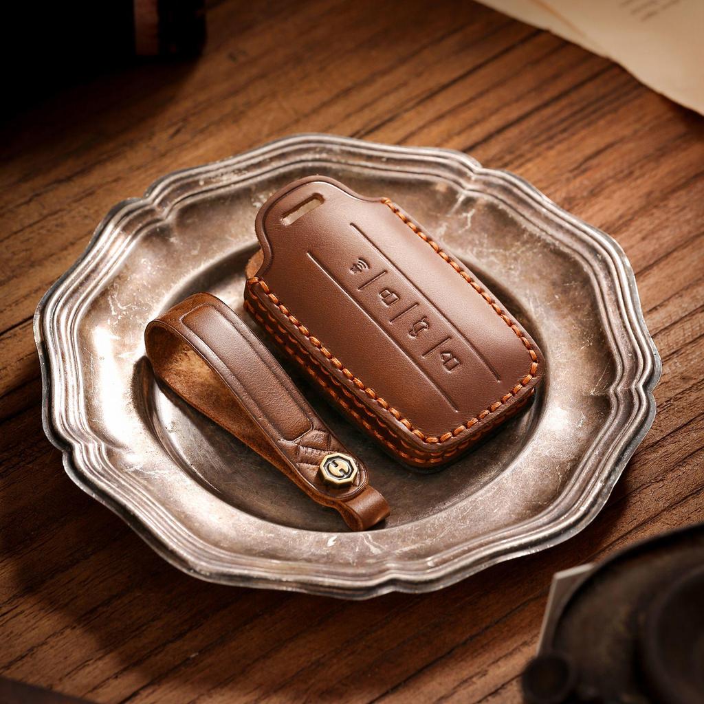 Handgefertigte Schlüsselhülle aus echtem Leder für Great Wall Weipai New Tank 300