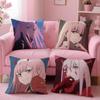 Anime D-DARLING In the FRANXXS Cushion Cover Comfortable Reversible Pillow Cover Ideal for Car Sofa Bedroom & Beyond