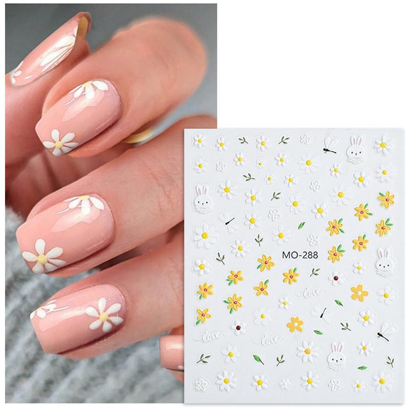 

Красочные сверкающие стеклянные фрагменты, весенние полевые цветы, высококачественные клейкие наклейки для ногтей, художественные украшения, дизайн