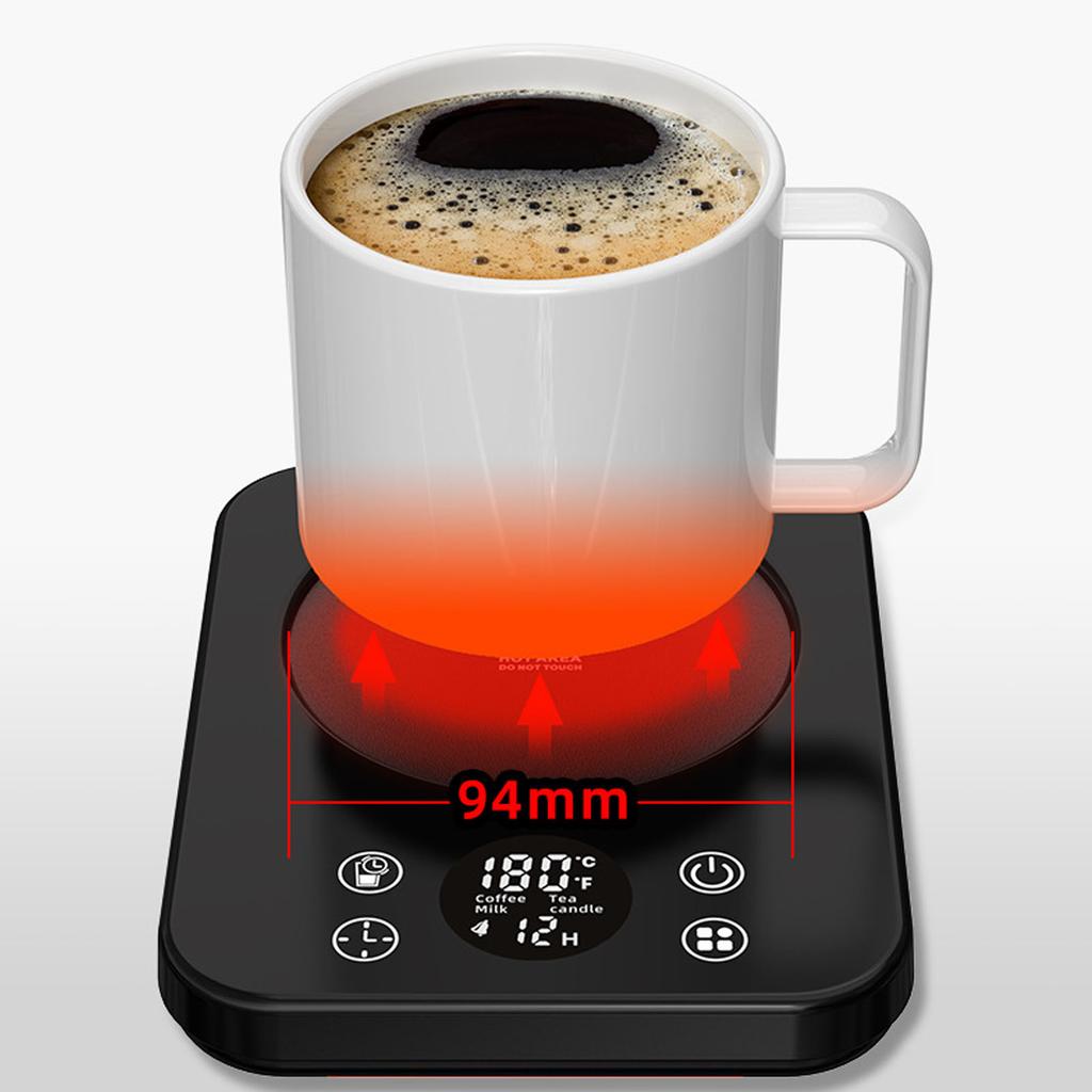 Підігрівач для кухля 36 Вт 9 налаштувань температури 12-годинний таймер Автоматичне вимкнення Електричний підігрівач для напоїв, чаю, води, молока