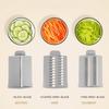 Multifunctional Hand Crank Rotary Vegetable Slicers Grater with Multiple Blade and Handle For Cheese Fruits Shredding