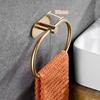 Stainless Steel Towel Holder Self-adhesive Bathroom Towels Rack Black Washhand Hanger Ring Rail Bar Kitchen Storage Accessories
