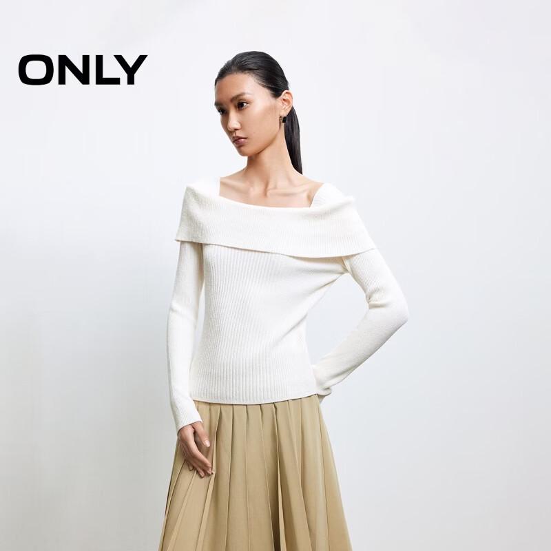 ONLY Women s Off-Shoulder Knit Sweater L