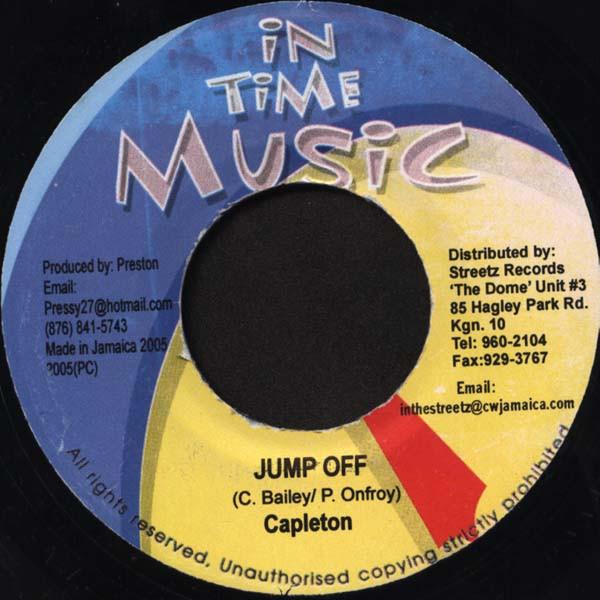 7inch Record CAPLETON - Jump Off NONE In Time Music 2005 Jamaica Reggae, Ska & Dub Used