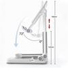 Phone Stand Angle Height Adjustable, Fully Foldable Portable Desktop Phone Stand Base Compatible White (1pcs)