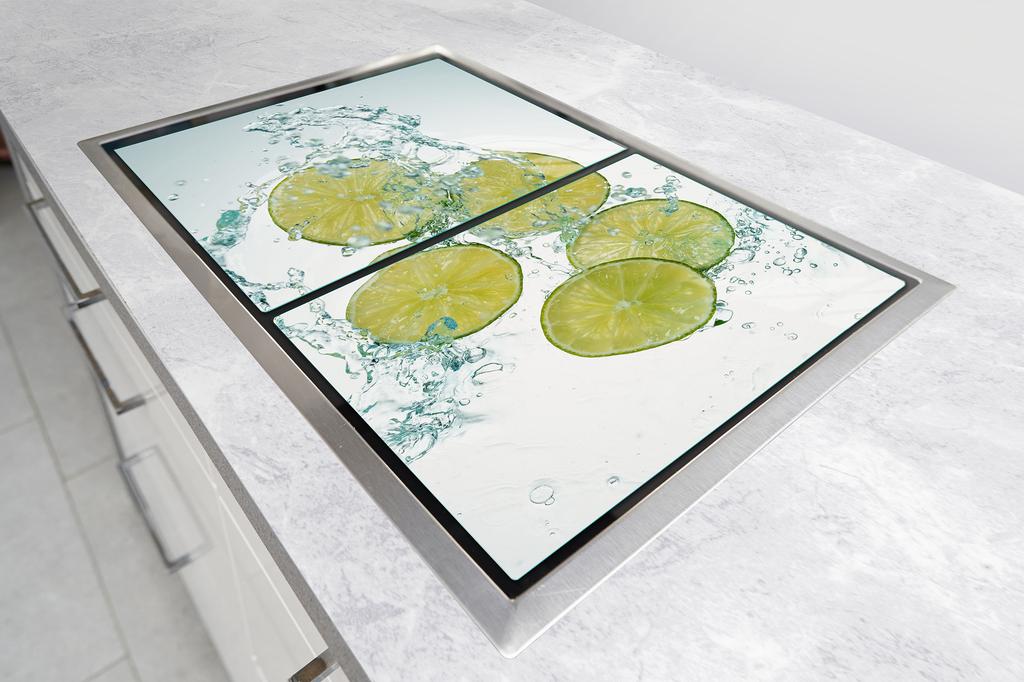 SZKLANA PŁYTA OCHRONNA NA KUCHENKĘ 85x52 LIMONKA