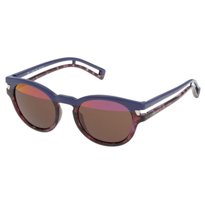 Police Neymar Jr 2 Sunglasses, Shiny Violet-Havana, 49mm Mixte