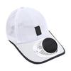 Adjustable Sun Hat Built In Solar Fan Cooling Technology 4-8 Hours Operation Breathable Polyester For Hiking Camping White