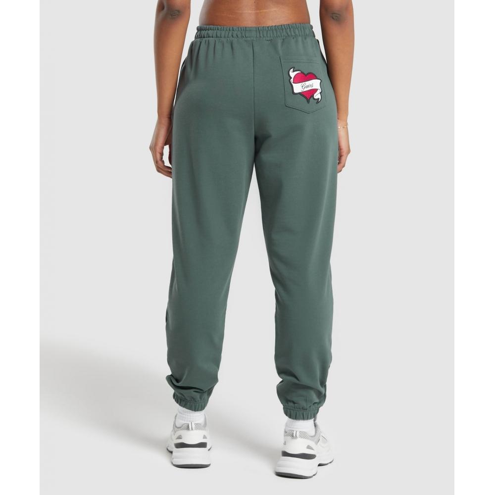 

Джоггеры с татуировкой GYMSHARK Темно-бирюзовые B9A4N TBNH