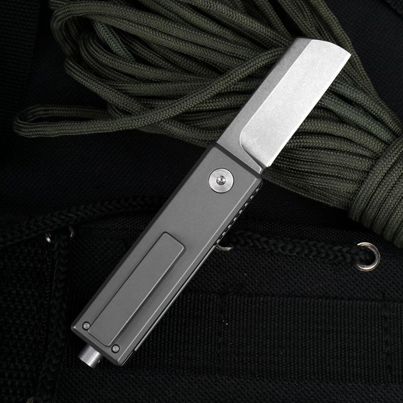 Titanium Alloy Folding Knife for Men Gift Pocket Knife Keychain Unboxing Broken Window Multitool Survival EDC Gadgets with Box