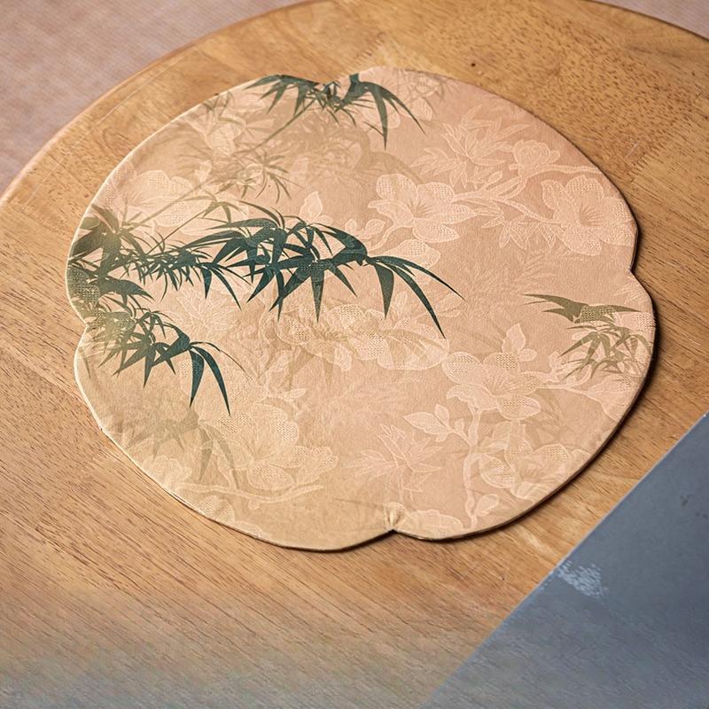 Xiangyun Sha Haitang Tea Banquet New Chinese Zen Style Waterproof Dry Foam Pad Tea Tray Mat Fabric Double-sided Tea Towel