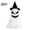 Foldable Ghost Ornament Halloween Decoration Indoor Tabletop Standing with Witch Cute Scary Desktop Hat/Bow for Mantel Dining Table Party Home Decor