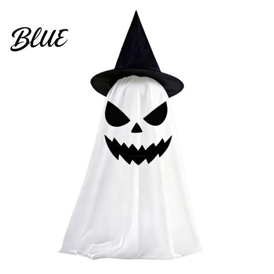 Foldable Ghost Ornament Halloween Decoration Indoor Tabletop Standing with Witch Cute Scary Desktop Hat/Bow for Mantel Dining Table Party Home Decor