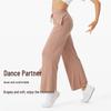Damen High-Waist Schnelltrocknend Weitbein Yogahose für Fitness & Tanz