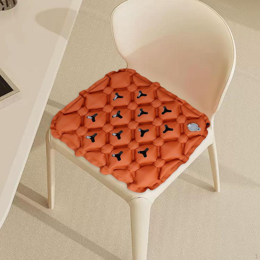 Inflatable Seat Cushion Air Sitting Pad Foldable Chair Support Mat for Fishing