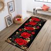 Red Rose Flowers Runner Rug Valentine's Day Candlelight Dinner Decoration Mat Corridor Porch Decoration Carpet Home Rug