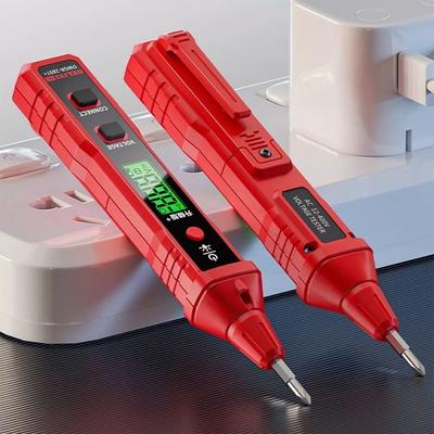 Dijital Ekran Voltaj Dedektörü Test Kalemi Temassız 12V-400V Metre Kalem Göstergesi Yüksek Hassasiyetli Akıllı Elektrik Test Kalemi