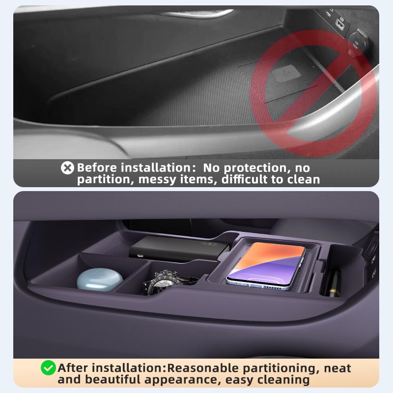 For LEAPMOTOR B01 2025 2026 Storage Box Center Armrest Hidden Box Cup Holder Organizer Interior Accessories