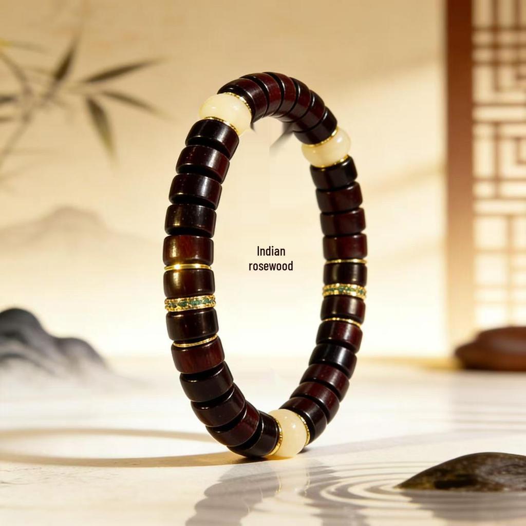 Unisex Sandelholz Tabletten Wolken Armband: Ethnischer Stil mit geradlinigem literarischem Design