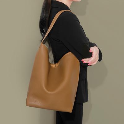 Winter Retro PU Leder Ein-Schulter Mutter-Kind Tasche, Retro Tragetasche mit großem Fassungsvermögen für Damen, Bucket Bag für Damen