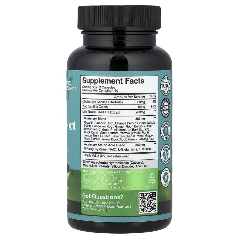 Liver Support + NAC with Milk Thistle Extract, 60 Capsules