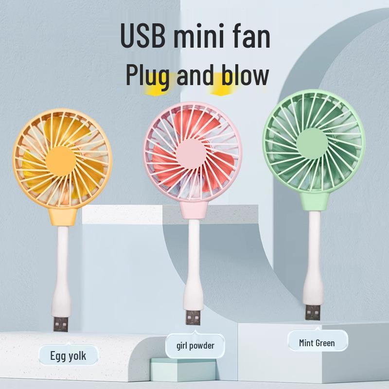 5 Yuan Off USB Handheld Mini Fan: Portable, Plug-in Personal Fan for Outdoor Use