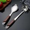 Stainless Steel Noodle Ladle with Wood Grain Handle