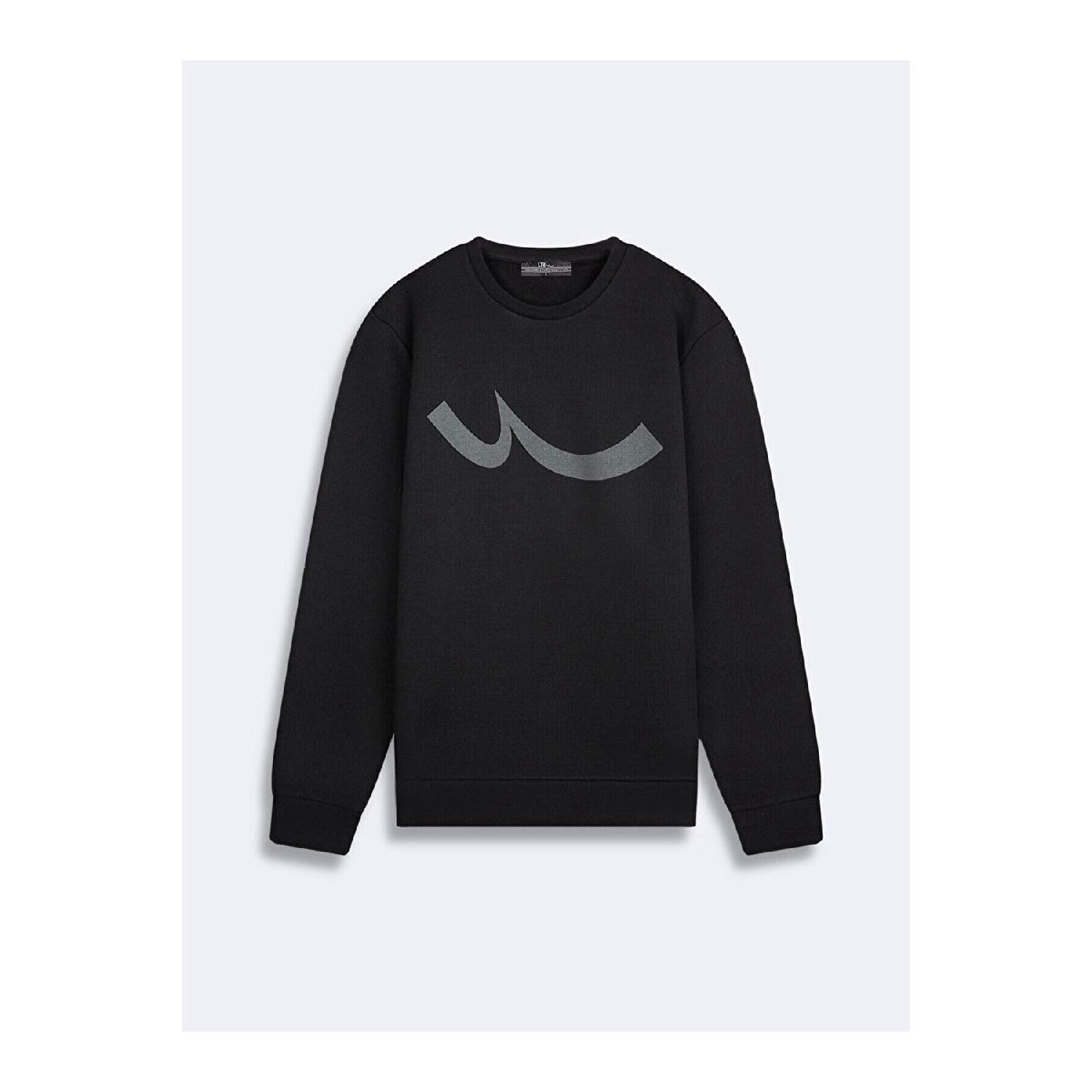 

Slogan Crew Neck Long Sleeve Regular Fit Black Sweatshirt M