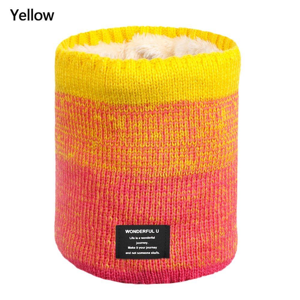Winter Necks Warmer Plus Velvet Knitted Ring Scarf Neckerchief Collar