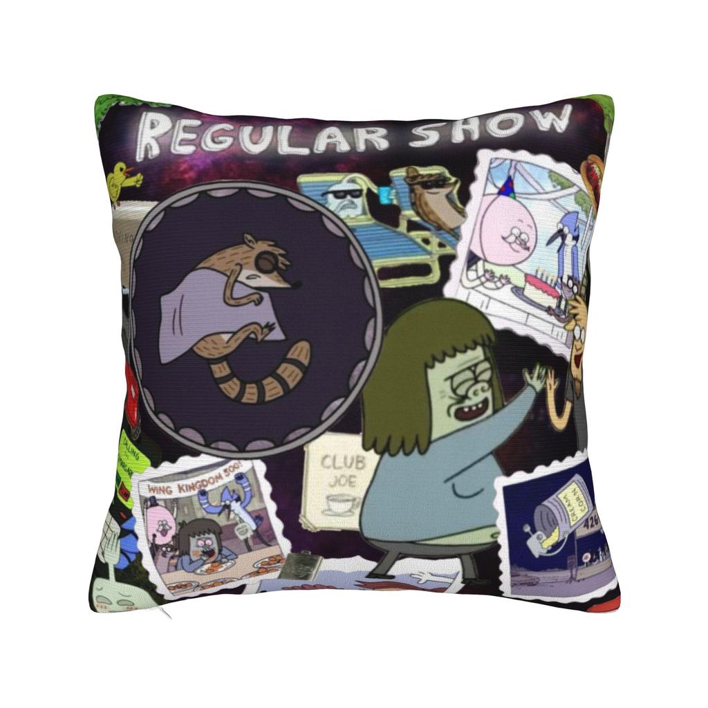 R-Regulars Show Cartoon Anime Pillowcase Merch Soft Cushion Cover Decorative Throw Pillow Case Cover Home Multi-Size