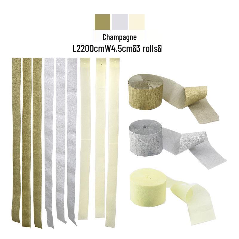 3-Pack Colored Crepe Paper Streamers for Birthday Decorations