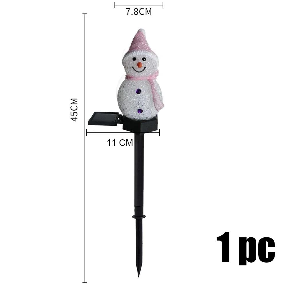Pathway Christmas LED Solar Lights Outdoor Waterproof Lawn Stake Lamp for Garden Decoration Yard Home Holiday Santa Claus
