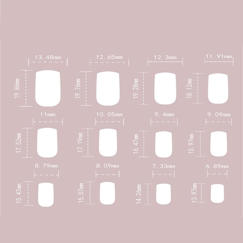 24 Stück Kurze Press-on-Nägel Künstliche Nägel Mit 3D-Schleifen-Charms Designs Acryl Französische Aufklebe-Nägel Maniküre Nagelkunst