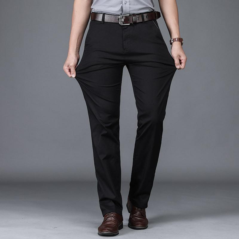 Autumn Winter Men's Casual Pants Business Fashion Stretch Loose Straight Trousers Male Clothes