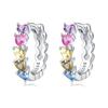 Orstarry S925 Silver Earring FOREVER Love Heart Earrings for Women Birthday Valentine's Day Gift Silver Jewelry