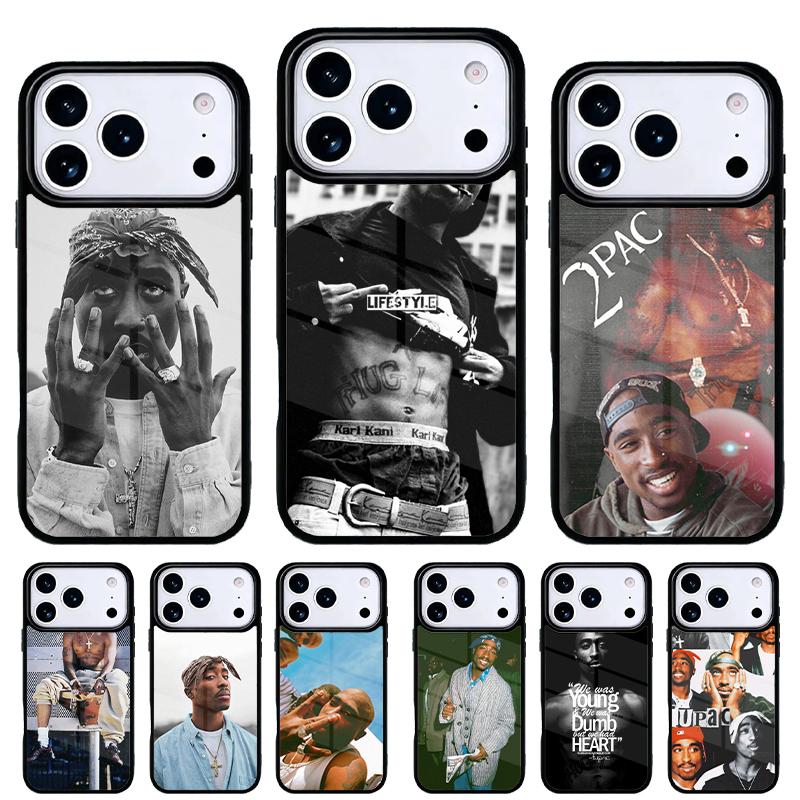 2Pac Tupac Rapper Singer Phone Case for iPhone 17 16 15 14 13 Pro Max Back Cover for 12 11 Pro Coque