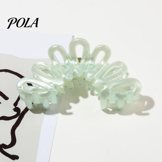 Hair Claw For Buns Back Head Shark Clip, Large Hollow Petal Shape Claw, Bun Holder Lightweight Clip Accessory, Size Shower for Thick And Half-Ties Ice
