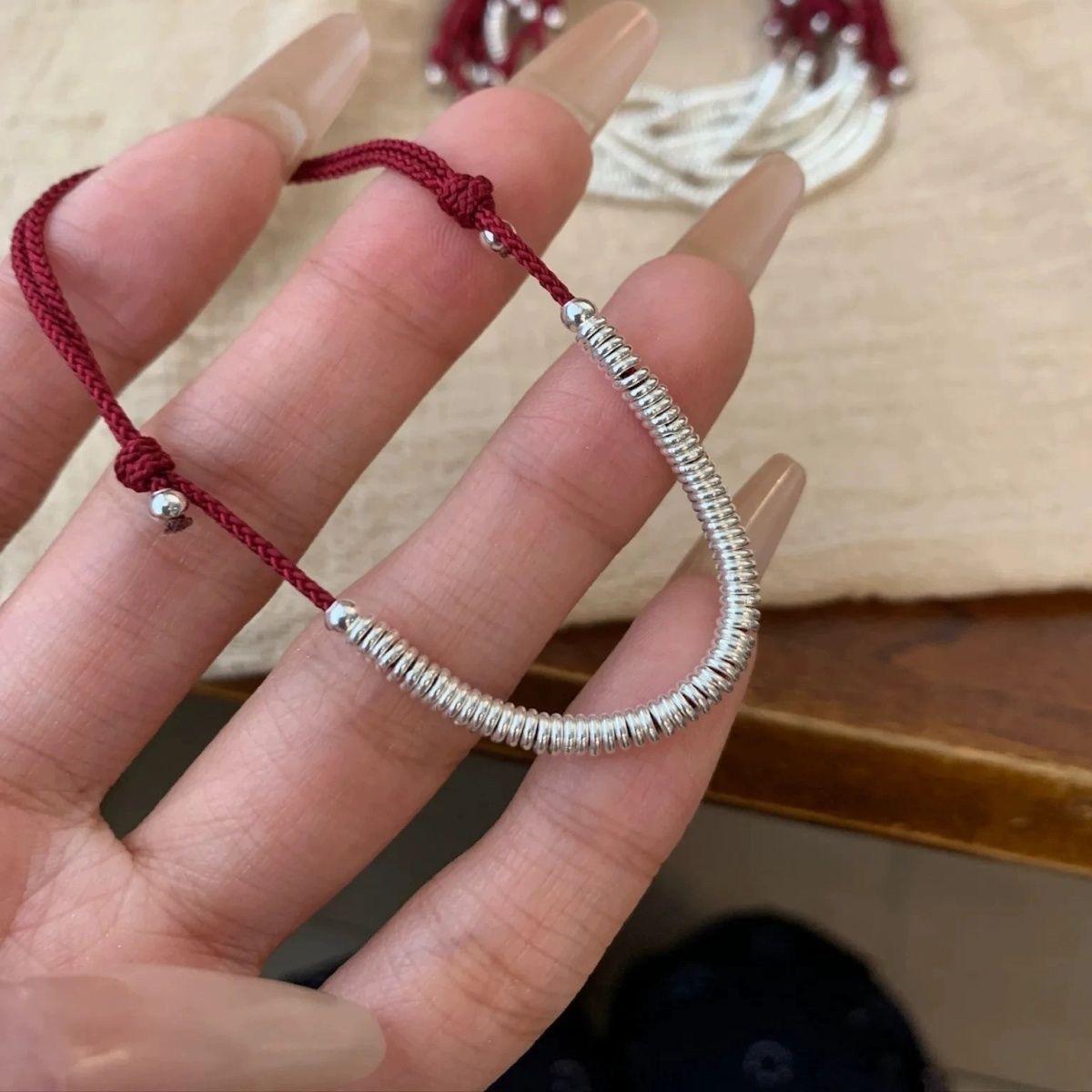 

Новый браслет из красной нити: Ручная работа в китайском стиле для года рождения, винтажный амулет мира, идеально подходит для друзей и пар