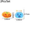 8PCS Spooky Halloween Luminous Pumpkin Ghost Mini Glow In The Dark Resin Craft Statues Vivid Color Home Party Display Kids