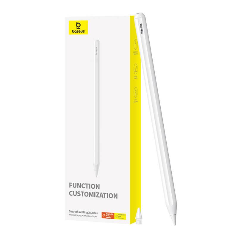 Lápiz Óptico Activo Multifuncional Baseus Serie Smooth Writing Con Carga Inalámbrica (Blanco)