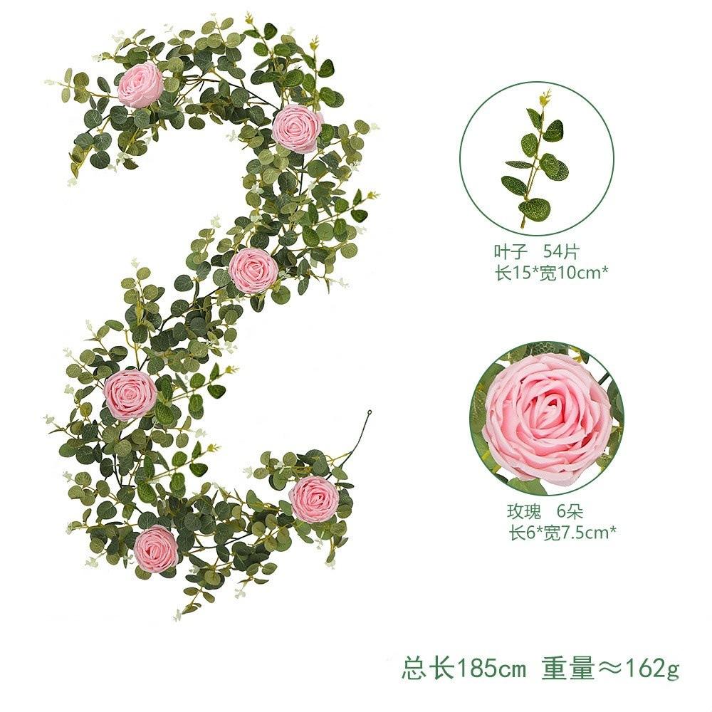 1.85M Eucalyptus Leaves Rattan Party Wedding Money Leaves Rose Rattan Ins