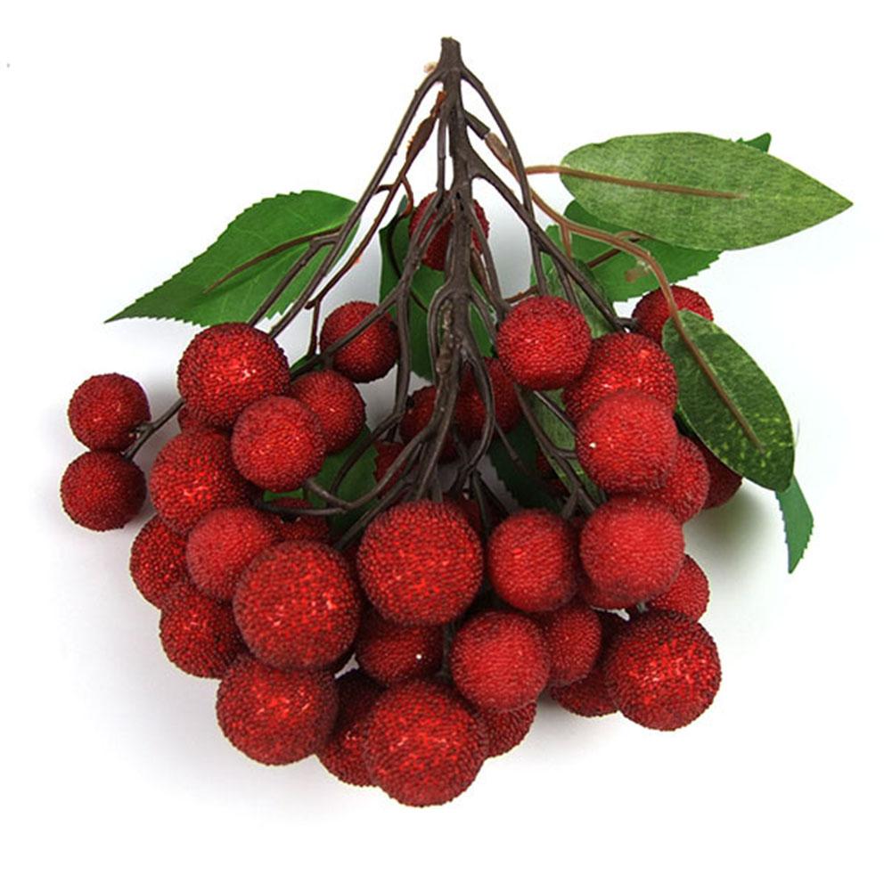 1pc Fake Fruit Longan Artificial Lychee Blueberry Cherries Home Decorations Plastic Foam Fake Fruit Window Display Ornaments