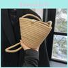 Schicke Lässige Gewebte Eimer Tasche Für Damen Sommer Mode Stilvolle Tragetasche In Khaki Rot Und Bunt