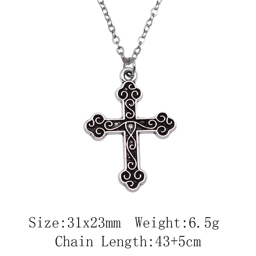 Birthday Gifts Boho Necklace Cross Skull Necklace On The Neck 43cm Chain Women's Bag Long Necklace