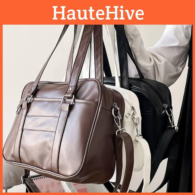 Stylish Urban Chic Tote Bag For Women Pu Leather Large Capacity Shoulder Bag