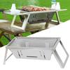 Stainless Steel Barbecue Grill With Thickened Carbon Frame For Outdoor Camping And Family Cooking