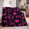 1pc Pink Star Pattern Blanket Warm, Cozy, And Soft, Suitable for Sofas, Beds, Cars, And Office Use.Perfect for Camping And Travel, Making It a Great G