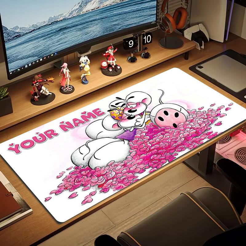 Tappetino per Mouse diddl con Nome Personalizzato Grande Cuscino per Tavolo da Gioco Antiscivolo Laptop Tablet Mousepad Grande Tappetino XXL Mini PC Playmat Con Bordo Bloccato_XIA